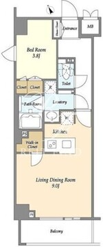 ディームス初台2 208 間取り図