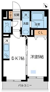 ルクレ初台 304 間取り図