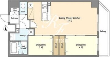 アルファコート町屋2 703 間取り図