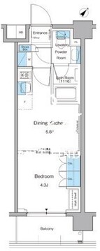 ルフォンプログレ押上イースト 311 間取り図