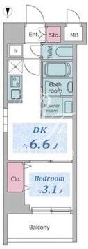 ジニア深川住吉 809 間取り図