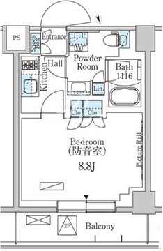 パークアクシス板橋ミューズ 303 間取り図