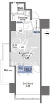 プライムメゾン早稲田 1105 間取り図