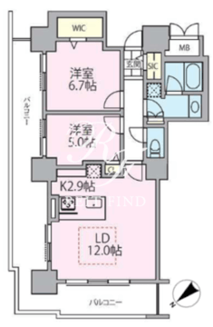 ロイヤルパークスタワー南千住 501 間取り図