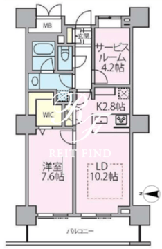 ロイヤルパークスタワー南千住 1503 間取り図