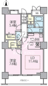 ロイヤルパークスタワー南千住 1908 間取り図