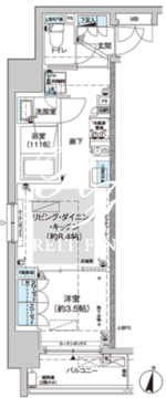 パークキューブ西新宿 205 間取り図