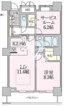 ロイヤルパークスタワー南千住 3411 間取り図