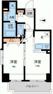 プライマル浅草橋 301 間取り図