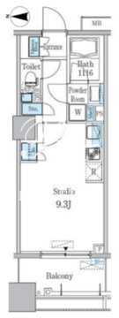 パークキューブ亀戸 804 間取り図