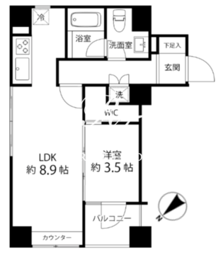 ハイリーフ上野 1001 間取り図