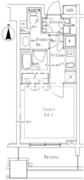 パークアクシス御茶ノ水ステージ 408 間取り図