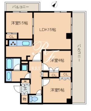 レジディア文京音羽 203 間取り図