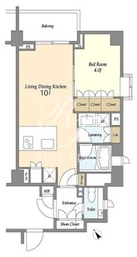 コスモリード恵比寿 405 間取り図