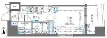 ズーム渋谷富ヶ谷 1201 間取り図