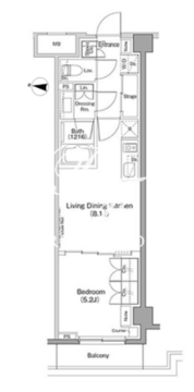 ザ・パークハビオ柿の木坂 212 間取り図