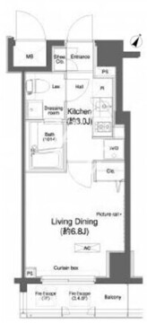 プラウドフラット門前仲町2 205 間取り図