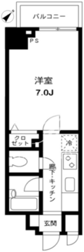 プライムアーバン飯田橋 804 間取り図