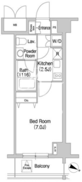 コンフォリア豊洲 519 間取り図