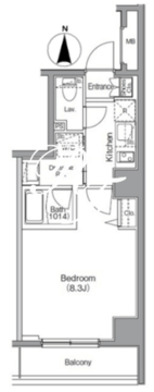 ボアビスタ門前仲町 701 間取り図