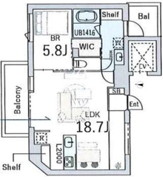 グランデュオ駒沢11 201 間取り図