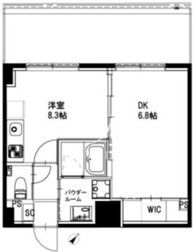 市ヶ谷仲之町ヒルズ S-602 間取り図