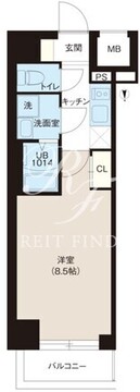 レオーネ錦糸町 201 間取り図