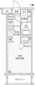 レジディア笹塚2 214 間取り図