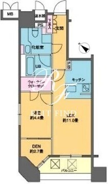 カスタリア銀座3 1303 間取り図