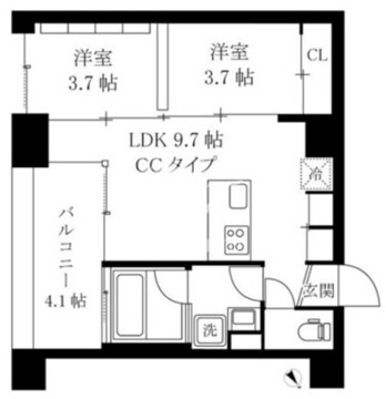 オレア日本橋浜町 303 間取り図