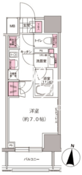 プレジリア東日本橋 502 間取り図