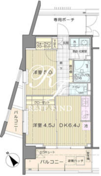 アンビエンテ芝浦 501 間取り図