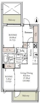 オーブ高輪 301 間取り図