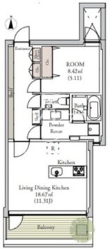 オーブ高輪 302 間取り図