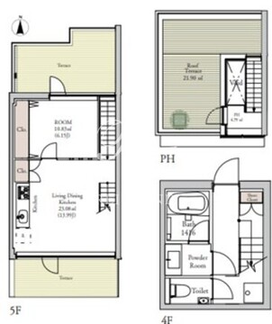 オーブ高輪 402 間取り図