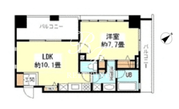 リバーレ月島 801 間取り図