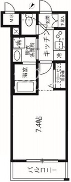 ハーモニーレジデンス品川高輪 B101 間取り図