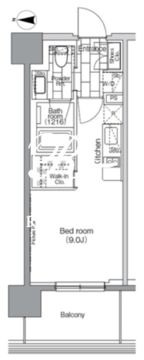 パークハビオ芝浦 303 間取り図