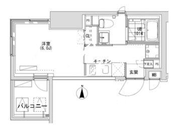 グランディオール広尾テラス 301 間取り図