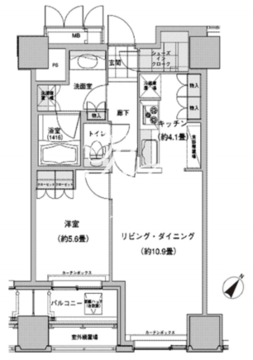 ウエストパークタワー池袋 211 間取り図