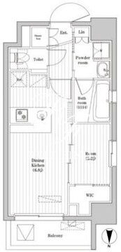 アジールコート蒲田 204 間取り図