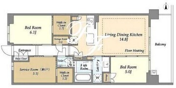 ドゥーエ町屋 212 間取り図