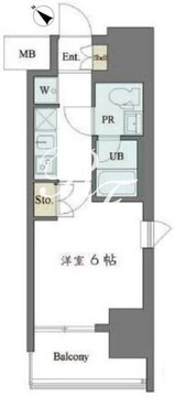 カスタリア大井町 1005 間取り図