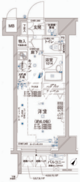 コンシェリア新橋 908 間取り図