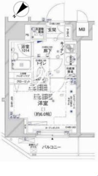 コンシェリア新橋 1204 間取り図