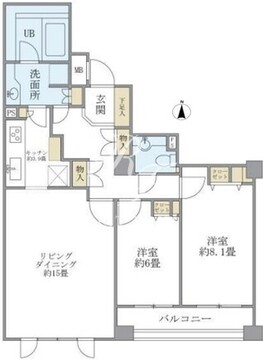 アパートメンツ東山 206 間取り図