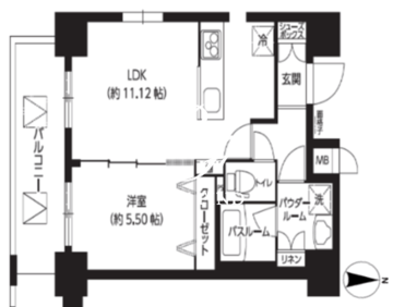 レクシード両国駅前 801 間取り図