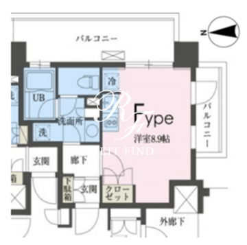 ガレリア東新宿 1201 間取り図