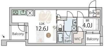 クラリティア世田谷砧 101 間取り図