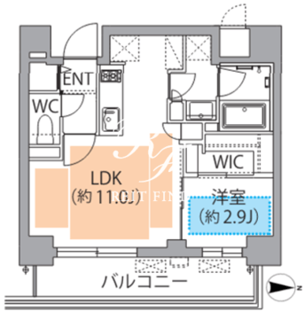 レスピール蓮根 308 間取り図